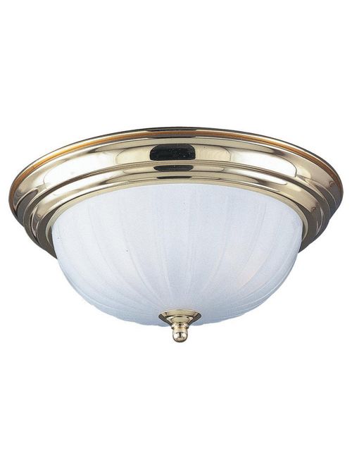 Product image for Sea Gull Lighting 7505-02 2-Lamp 8/13.5/60 W 120 Volt Polished Brass Medium A19 Ceiling Flush Mount Light Fixture
