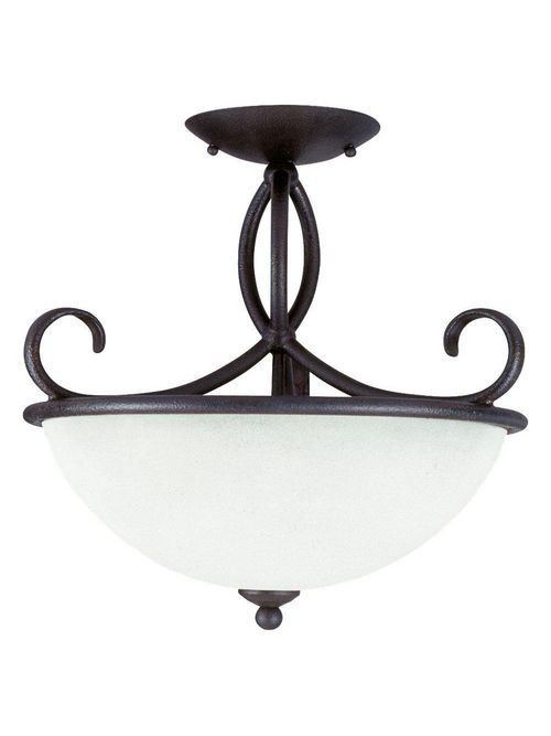 Product image for Sea Gull Lighting 75075-799 3-Lamp 8/13.5/100 W 120 Volt Peppercorn Medium A19 Ceiling Semi Flush Mount Light Fixture