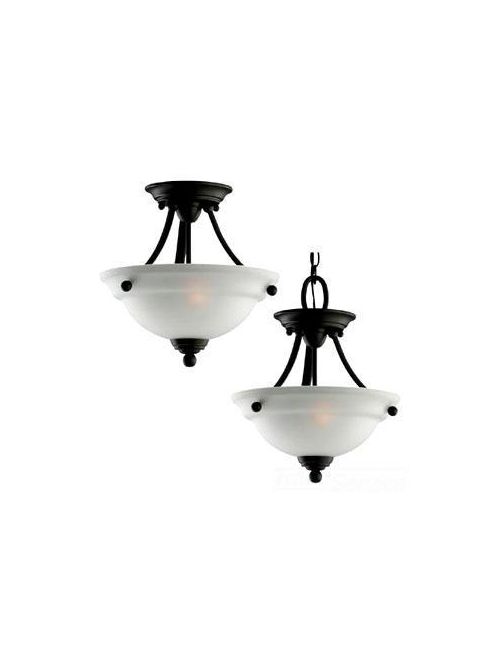Product image for Wheaton 2 Light Convertible Semi-Flush/Pendant - Heirloom Bronze