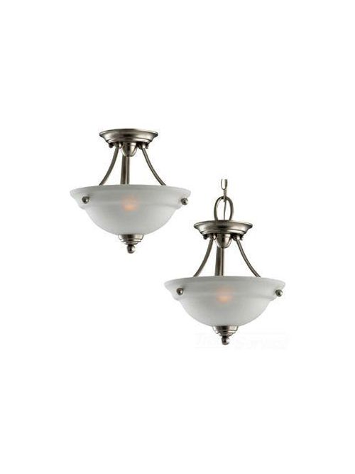 Product image for Wheaton 2 Light Convertible Semi-Flush/Pendant - Brushed Nickel
