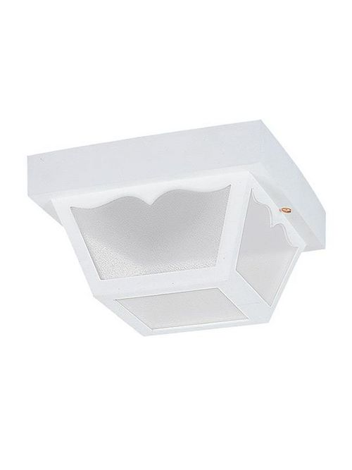 Product image for 1 Light Outdoor Flush Mount - White