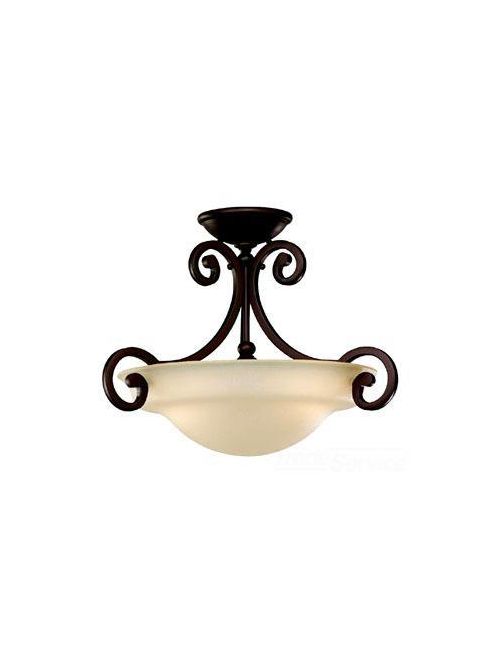 Product image for Sea Gull Lighting 77145-814 2-Light Semi Flush Misted Bronze Lighting Fixture