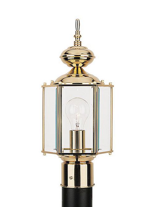 Product image for Classico 1 Light Post Lantern - Polished Brass