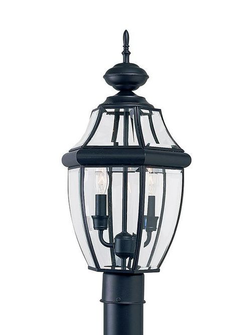 Product image for Lancaster 2 Light Post Lantern - Black
