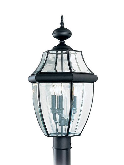 Product image for Lancaster 3 Light Post Lantern - Black