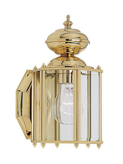 Product image for Classico 1 Light Small Wall Lantern - Polished Brass