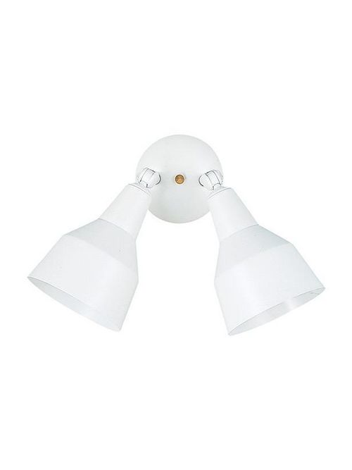 Sea Gull Lighting 8607-15 2-Lamp 15/18/120 W 120 Volt White Medium BR30/BR40/PAR30L/PAR38 Floodlight Fixture Sea Gull Lighting 8607-15 2-Lamp 15/18/120 W 120 Volt White Medium BR30/BR40/PAR30L/PAR38 Floodlight Fixture