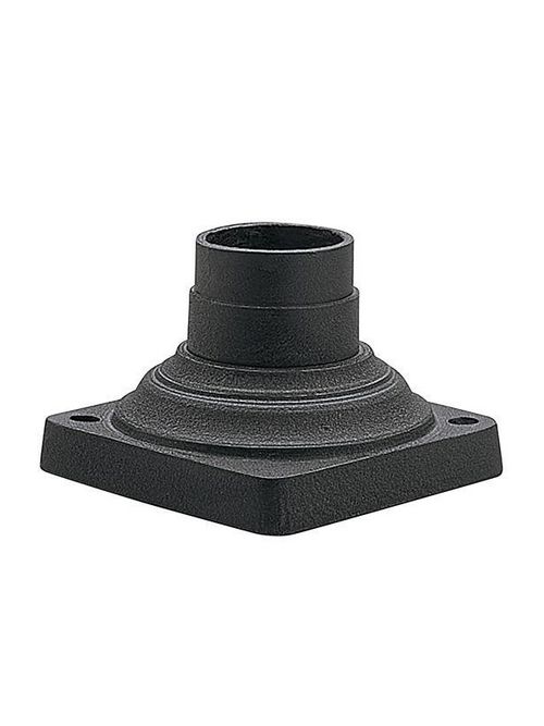 Product image for Sea Gull Lighting 9014-12 6 x 6 x 4-1/4 Inch Black Aluminum Pedestal Mount Adapter