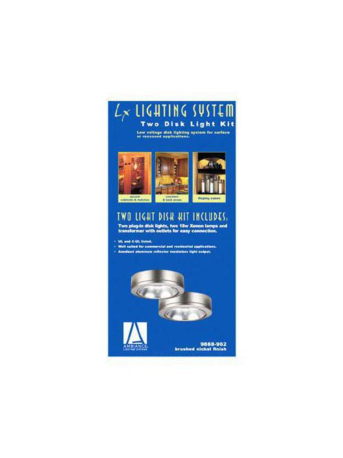 Product image for Sea Gull Lighting 9888-962 2-Lamp Two Brushed Nickel Disk Lighting Kit