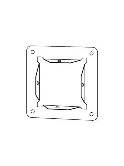 Product image for Square D LDB2A 2 x 2 Inch NEMA 1 16 Gauge Steel Hinged Cover Wireway Panel Adapter