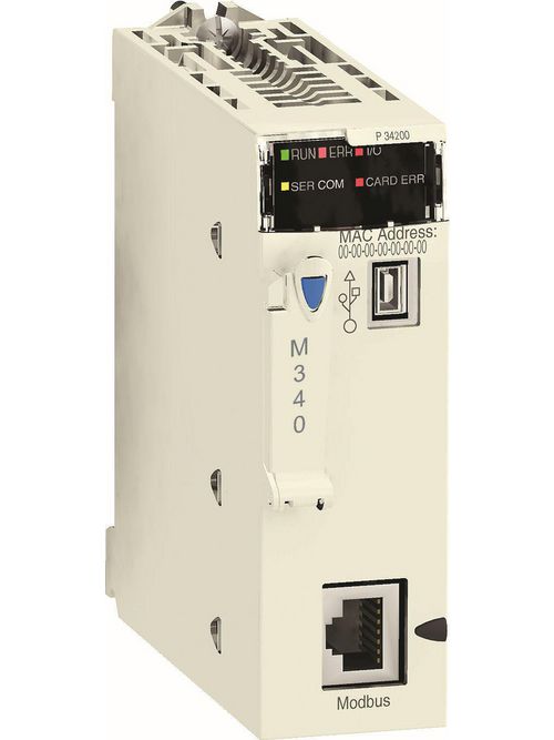 Product image for Square D BMXP341000 2048 kB 1-Modbus Processor PLC Module