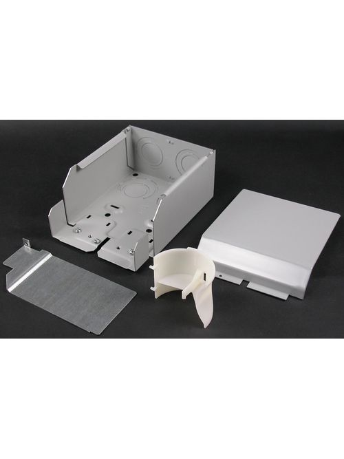 Wiremold V4010DFO 6-1/2 x 4-3/4 x 2-3/4 Inch Ivory Steel Multiple Channel Raceway Entrance End Wiremold V4010DFO 6-1/2 x 4-3/4 x 2-3/4 Inch Ivory Steel Multiple Channel Raceway Entrance End