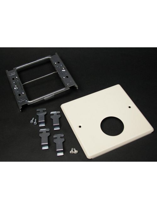 Wiremold V4047JX 4-3/4 x 5-1/8 Inch Ivory Steel Multiple Channel Raceway 2-Gang Cover 1-Round Opening Wiremold V4047JX 4-3/4 x 5-1/8 Inch Ivory Steel Multiple Channel Raceway 2-Gang Cover 1-Round Opening