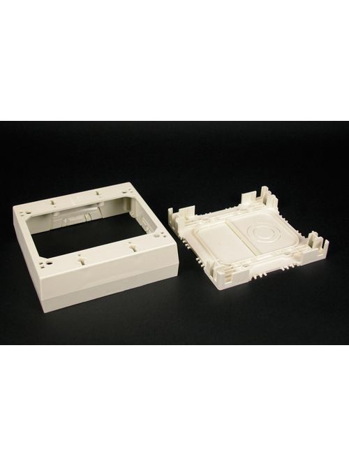 Wiremold 2347-2-WH 4-3/4 x 4-7/8 x 1-3/8 Inch White Non-Metallic 1-Channel Raceway 2-Gang Device Box Wiremold 2347-2-WH 4-3/4 x 4-7/8 x 1-3/8 Inch White Non-Metallic 1-Channel Raceway 2-Gang Device Box