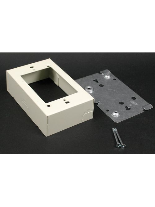 Wiremold V5741 4-5/8 x 2-13/16 x 1-3/8" Ivory Steel 1-Channel Raceway Switch and Receptacle Box Wiremold V5741 4-5/8 x 2-13/16 x 1-3/8" Ivory Steel 1-Channel Raceway Switch and Receptacle Box