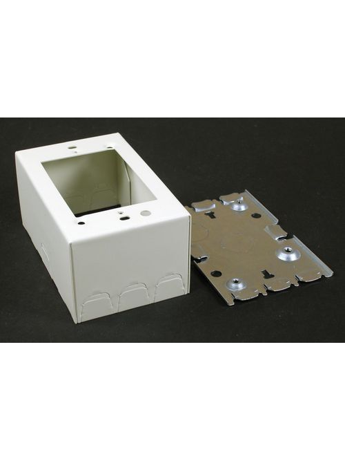 Wiremold V5744S 4-5/8 x 2-7/8 x 2-1/4" Ivory Steel 1-Channel Raceway 1-Gang Deep Switch and Receptacle Box Wiremold V5744S 4-5/8 x 2-7/8 x 2-1/4" Ivory Steel 1-Channel Raceway 1-Gang Deep Switch and Receptacle Box