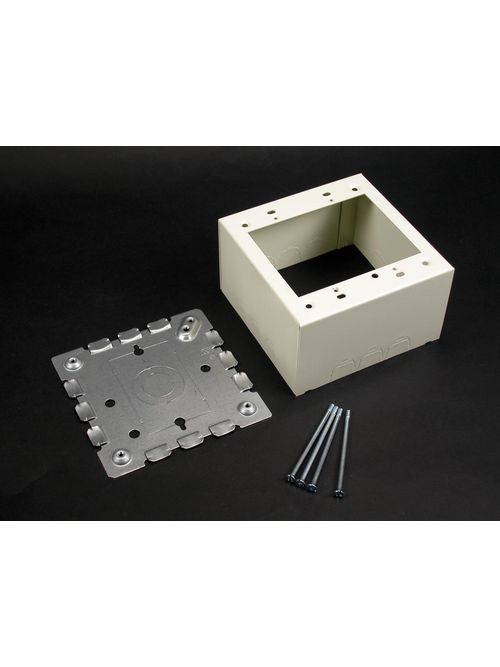 Wiremold V5744S-2 4-3/4 x 4-3/4 x 2-1/4 Inch Ivory Steel 1-Channel Raceway 2-Gang Deep Switch and Receptacle Box Wiremold V5744S-2 4-3/4 x 4-3/4 x 2-1/4 Inch Ivory Steel 1-Channel Raceway 2-Gang Deep Switch and Receptacle Box