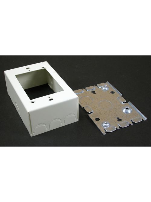 Wiremold V5745 4-5/8 x 2-7/8 x 1-3/4" Ivory Steel 1-Channel Raceway Combination Switch and Receptacle Box Wiremold V5745 4-5/8 x 2-7/8 x 1-3/4" Ivory Steel 1-Channel Raceway Combination Switch and Receptacle Box