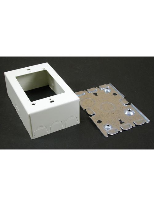 Wiremold V5748 4-5/8 x 2-7/8 x 1-3/4" Ivory Steel 1-Channel Raceway 1-Gang Switch and Receptacle Box Wiremold V5748 4-5/8 x 2-7/8 x 1-3/4" Ivory Steel 1-Channel Raceway 1-Gang Switch and Receptacle Box