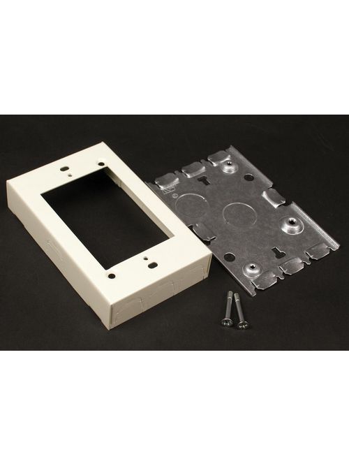Wiremold V5748S 4-5/8 x 2-7/8 x 15/16" Ivory Steel 1-Channel Raceway 1-Gang Shallow Switch and Receptacle Box Wiremold V5748S 4-5/8 x 2-7/8 x 15/16" Ivory Steel 1-Channel Raceway 1-Gang Shallow Switch and Receptacle Box
