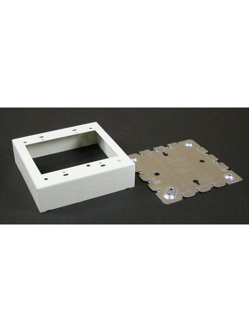 Wiremold V5748-2 4-3/4 x 4-3/4 x 1-3/4" Ivory Steel 1-Channel Raceway 2-Gang Switch and Receptacle Box Wiremold V5748-2 4-3/4 x 4-3/4 x 1-3/4" Ivory Steel 1-Channel Raceway 2-Gang Switch and Receptacle Box