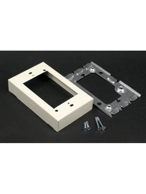 Wiremold V5751 4-5/8 x 2-7/8 x 15/16" Ivory Steel 1-Channel Raceway 1-Gang Flush Type Extension Adapter Wiremold V5751 4-5/8 x 2-7/8 x 15/16" Ivory Steel 1-Channel Raceway 1-Gang Flush Type Extension Adapter