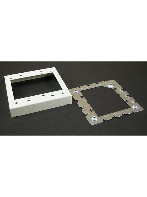 Wiremold 5751-2WH 4-3/4 x 4-3/4 x 15/16 Inch White Steel 1-Channel Raceway 2-Gang Flush Type Extension Adapter Wiremold 5751-2WH 4-3/4 x 4-3/4 x 15/16 Inch White Steel 1-Channel Raceway 2-Gang Flush Type Extension Adapter