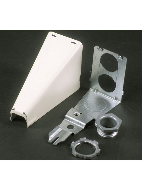 Wiremold V5786 3-7/8 x 1-5/8 x 2-3/8" Ivory Steel 1-Channel Raceway Adjustable Offset Connector Wiremold V5786 3-7/8 x 1-5/8 x 2-3/8" Ivory Steel 1-Channel Raceway Adjustable Offset Connector