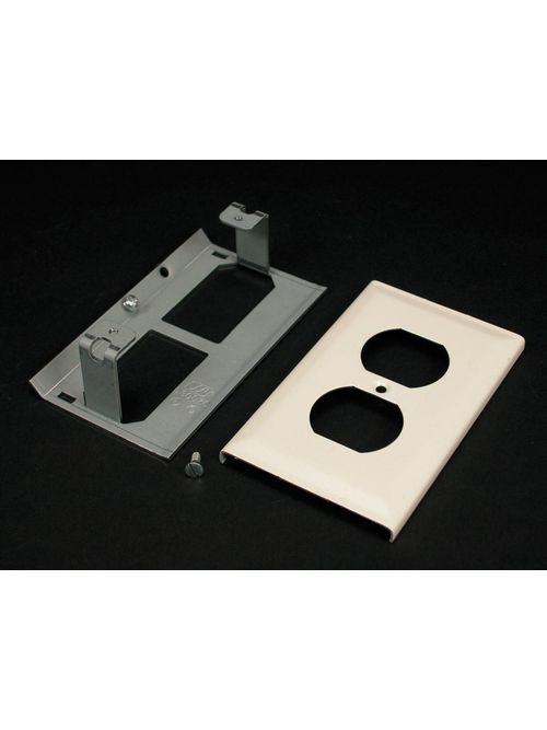 Wiremold V3043BE 4-1/2 Inch Ivory Steel 1-Channel Raceway Duplex Receptacle Cover Wiremold V3043BE 4-1/2 Inch Ivory Steel 1-Channel Raceway Duplex Receptacle Cover