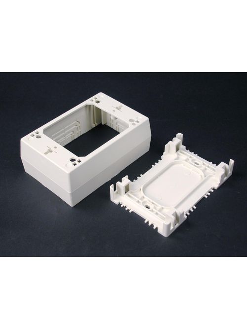 Wiremold NM2048 4-3/4 x 3 x 1-3/4 Inch Ivory Non-Metallic 1-Channel Raceway Sure Snap Deep Device Box Wiremold NM2048 4-3/4 x 3 x 1-3/4 Inch Ivory Non-Metallic 1-Channel Raceway Sure Snap Deep Device Box