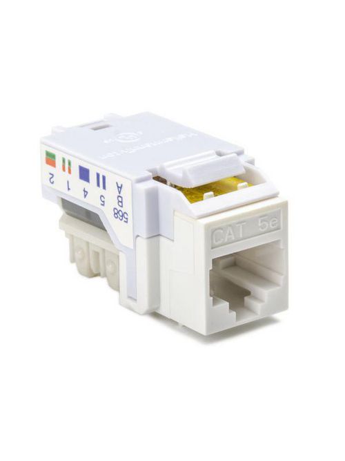 Product image for TYN RJ45FC5E-W CAT 5e mod. keystone