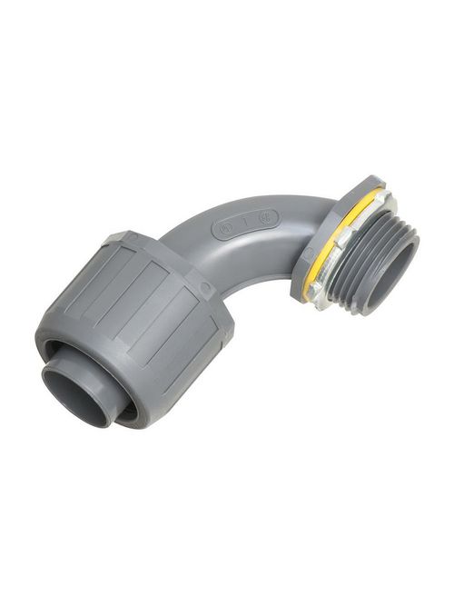 Arlington NMLT9010 1 Inch 90 Degree Non-Metallic Liquidtight Push Connector Arlington NMLT9010 1 Inch 90 Degree Non-Metallic Liquidtight Push Connector