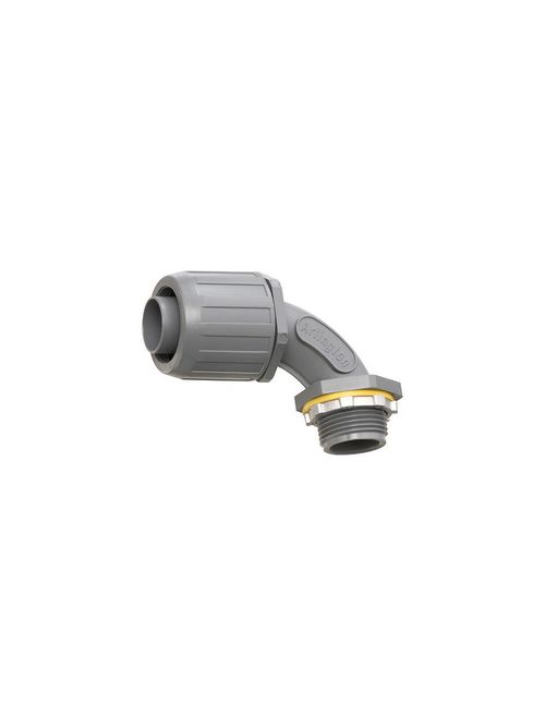 Arlington NMLT907 3/4 Inch 90 Degree Non-Metallic Liquidtight Push On Connector Arlington NMLT907 3/4 Inch 90 Degree Non-Metallic Liquidtight Push On Connector