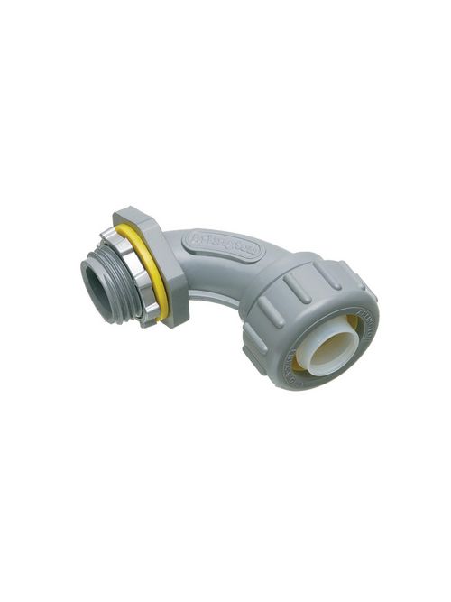 Arlington NMLT9050 1/2 Inch PVC Liquidtight 90 Degree Connector Arlington NMLT9050 1/2 Inch PVC Liquidtight 90 Degree Connector