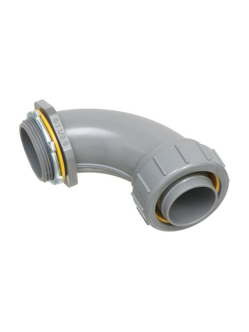 Arlington NMLT90150 1-1/2 Inch PVC Liquidtight 90 Degree Connector Arlington NMLT90150 1-1/2 Inch PVC Liquidtight 90 Degree Connector