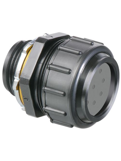 Arlington NMPV100 1 Inch Black Straight Connector Arlington NMPV100 1 Inch Black Straight Connector