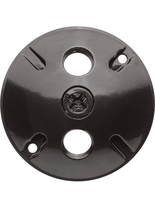 RAB C103A 4-1/2" 3-Hole Round Bronze Die-Cast Aluminum Weatherproof Cover RAB C103A 4-1/2" 3-Hole Round Bronze Die-Cast Aluminum Weatherproof Cover
