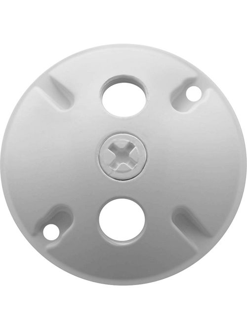 RAB C103W 4-1/2" 3-Hole Round White Die-Cast Aluminum Weatherproof Cover RAB C103W 4-1/2" 3-Hole Round White Die-Cast Aluminum Weatherproof Cover