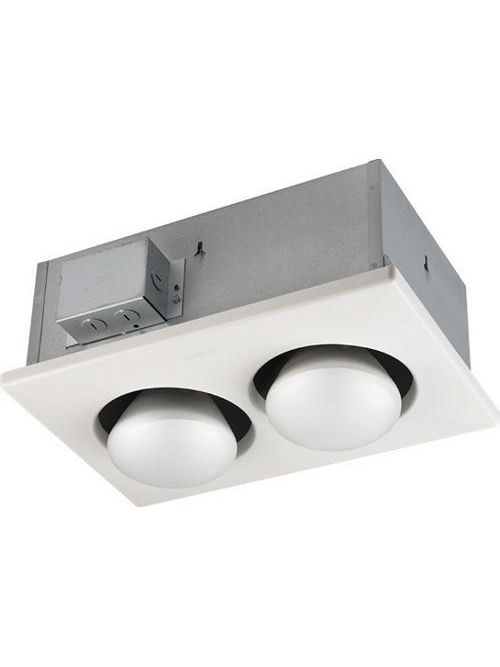 Broan 163 4.3 Amp 120 Volt 505 W 10-1/4 x 10-1/4" White Polymeric Grille 2-Bulb Heater Broan 163 4.3 Amp 120 Volt 505 W 10-1/4 x 10-1/4" White Polymeric Grille 2-Bulb Heater