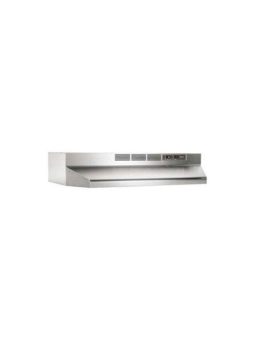 Product image for Broan 413004 2 Amp 120 Volt 30 x 17-1/2 x 6 Inch Stainless Steel Non-Ducted Range Hood