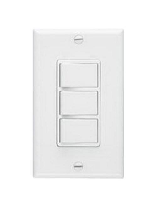 Broan 66W 15-20 Amp 120 VAC 1-Gang White 3-Function Control Switch Broan 66W 15-20 Amp 120 VAC 1-Gang White 3-Function Control Switch