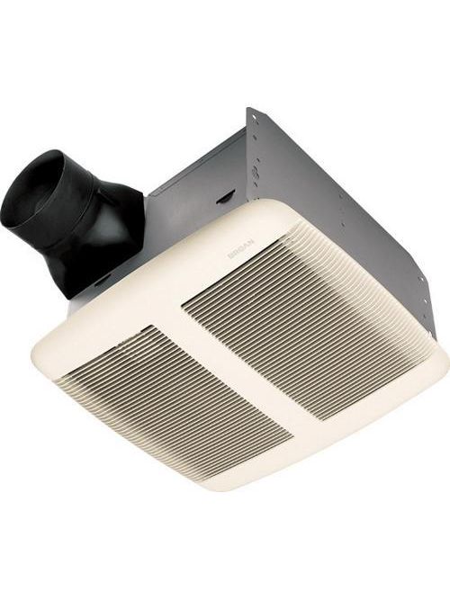 Broan QTRE110 0.3 Amp 110 CFM 1.3 Sones 13 x 14 Inch Grille 26 Gauge Galvanized Steel Ventilation Fan Broan QTRE110 0.3 Amp 110 CFM 1.3 Sones 13 x 14 Inch Grille 26 Gauge Galvanized Steel Ventilation Fan