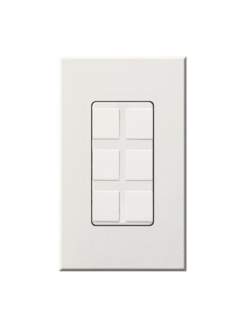 Lutron Electronics NT-6PF-WH 6-Port Frame with Blank Nut Lutron Electronics NT-6PF-WH 6-Port Frame with Blank Nut