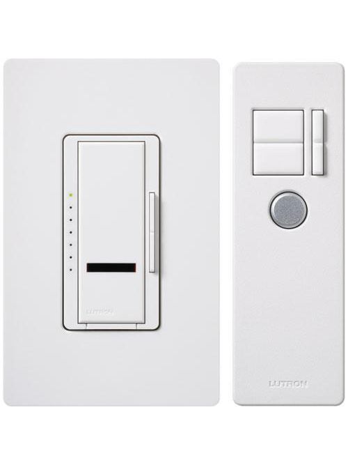 Product image for Lutron Electronics MIR-600THW-WH 600 W 120 VAC White 1-Pole Incandescent/Halogen Digital Fade Dimmer