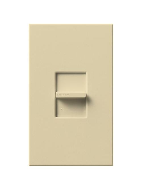 Product image for Lutron Electronics NTFTU-5A-277-IV 277 VAC Ivory 1-Pole Fluorescent Slide Dimmer