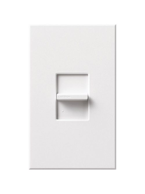 Product image for Lutron Electronics NTFTU-5A-277-WH 277 VAC White 1-Pole Fluorescent Slide Dimmer