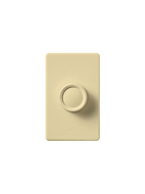 Product image for Lutron D-603PG-IV 1-Pole/3-Way 120 VAC 600 W Ivory Incandescent/Halogen Wall Dimmer with Push On-Off Knob