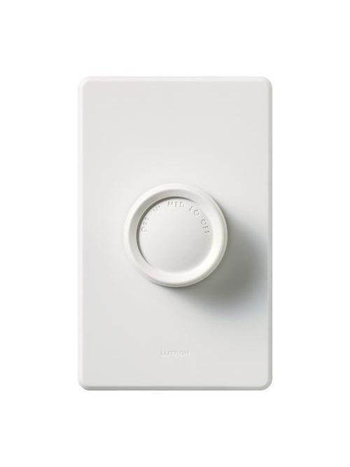 Product image for Lutron Electronics FSQ-2F-WH 1-Pole 1.5 Amp 120 VAC White 3-Speed Fan Control