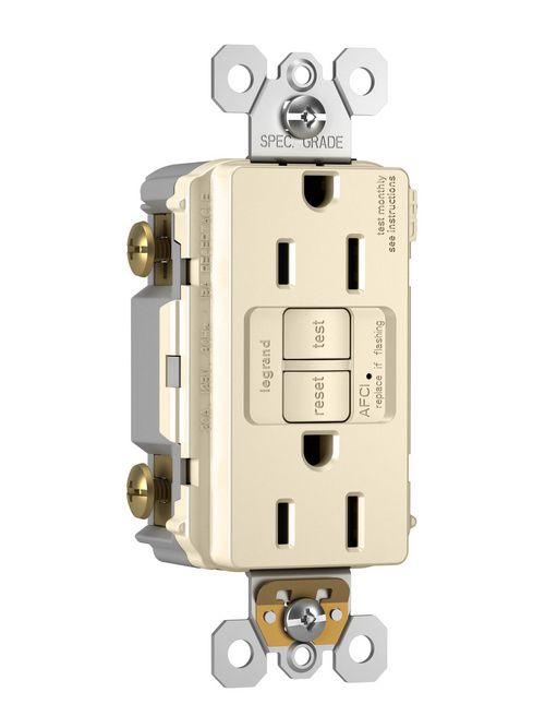 Product image for Pass & Seymour AF152TRLA 15A 125V Tamper-Resistant Arc-Fault Circuit Interrupter - Light Almond