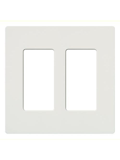 Lutron CW-2-WH 2-Gang White 2-Dimmer Designer Wallplate Lutron CW-2-WH 2-Gang White 2-Dimmer Designer Wallplate